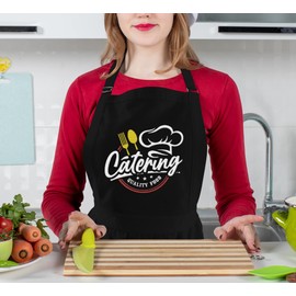 TEEAMORE Custom Ruffle Apron Digital Print Add Your Design Kitchen Cooking Baking Grilling Maid Costume Women's Apron White