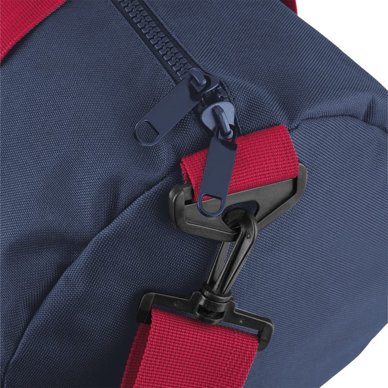 BagBase Unisex's BG140FNCR Original Barrel Bag, French Navy/Classic Red, Medium