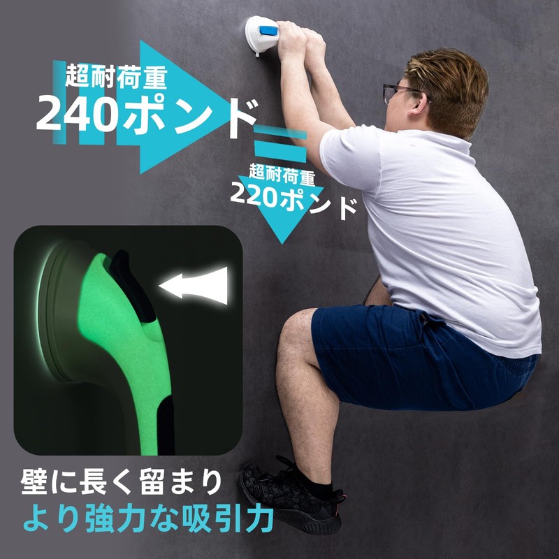TAILI Bath Handrail, Bathtub Handrail, Strong Suction Cups, Nursing Handrail,
