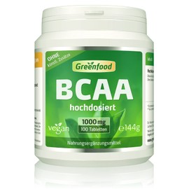 BCAA 1000 mg Vegan Hochdosiert Tablets – The Most Effective Amino Acids for Muscle Mass Building Up. No Artificial Additives. GM Free., , ,