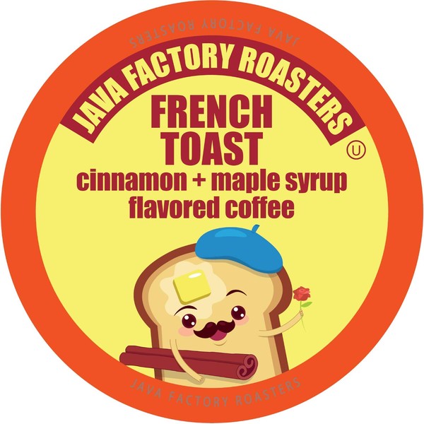 Java Factory French Toast Flavored Coffee for Keurig K Cup Brewers, 40Count