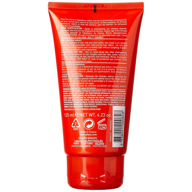 PHYTO Plage Recovery Mask for Sun-Exposed Hair, 125 ml