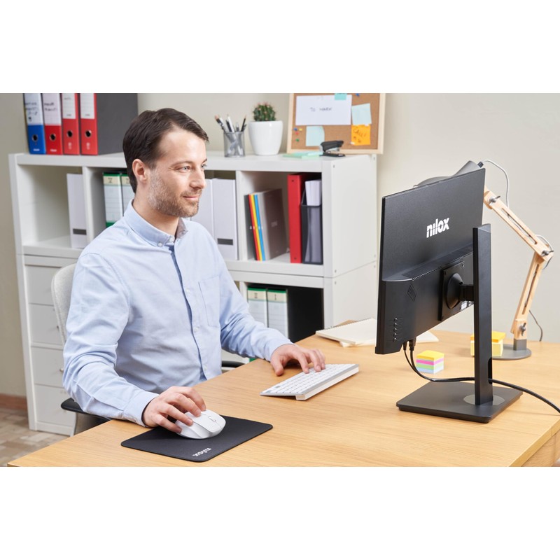 Nilox biomag sl Ergonomische Kabellose Athlon, 3200 DPI, Weiß