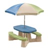 Step2 Naturally Playful Kids Picnic Table with Removable Umbrella, Indoor/Outdoor