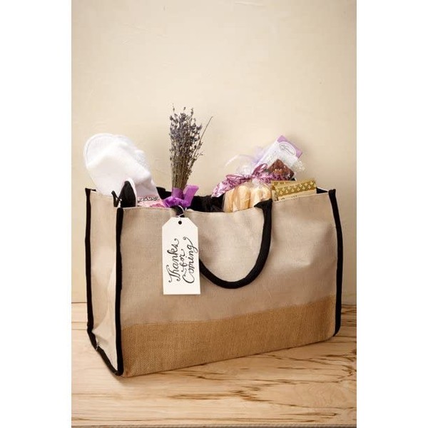 Bridal Party Jute Tote Gift Bag 12x17in by SOC