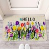 Safarsa Tulips Welcome Mats Outdoor Door Mat 30" x 17" Non-Slip Washable Mats Indoor Entrance Front Doorma