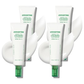 Innisfree Green Tea Hyaluronic Acid Calming Moisture Sun Serum SPF50+ PA++++, 50ml, 4 pcs / 이니스프리 그린티 히알루론산 진정 수분 선세럼 SPF50+ PA++++, 50ml, 4개