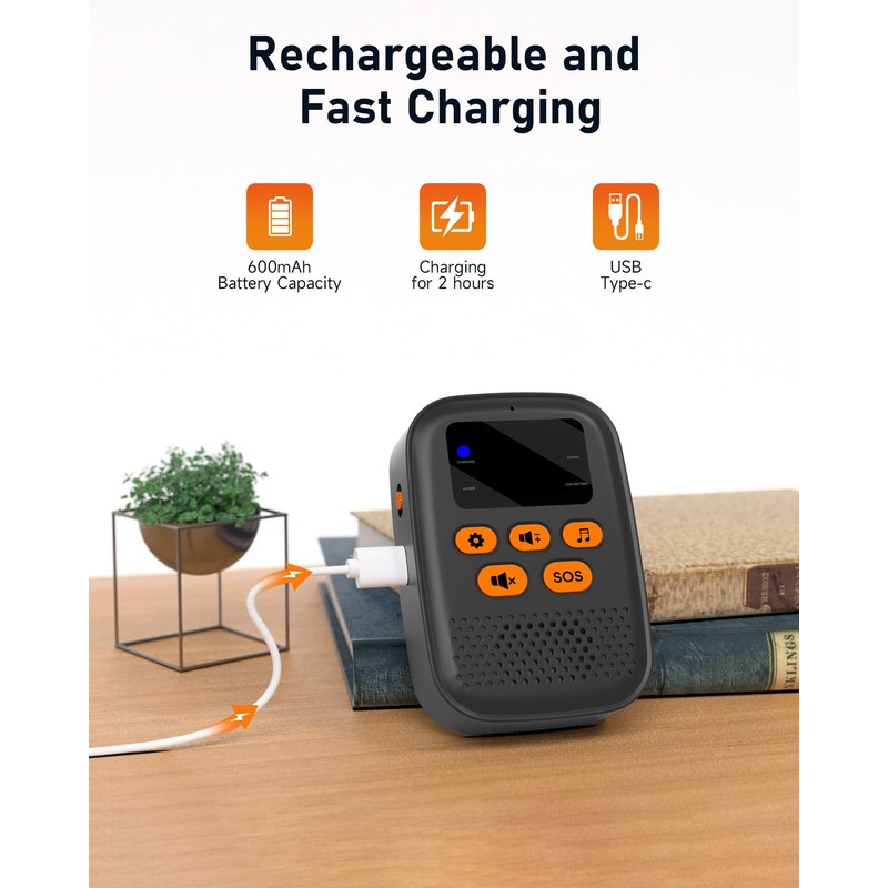 Caregiver Pager Wireless Call Button for Elderly, 500ft Range Medical