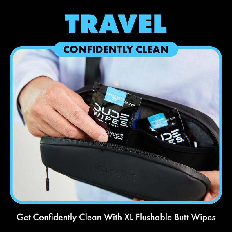 DUDE Wipes On-The-Go Flushable Wipes - 1 Pack, 30 Count