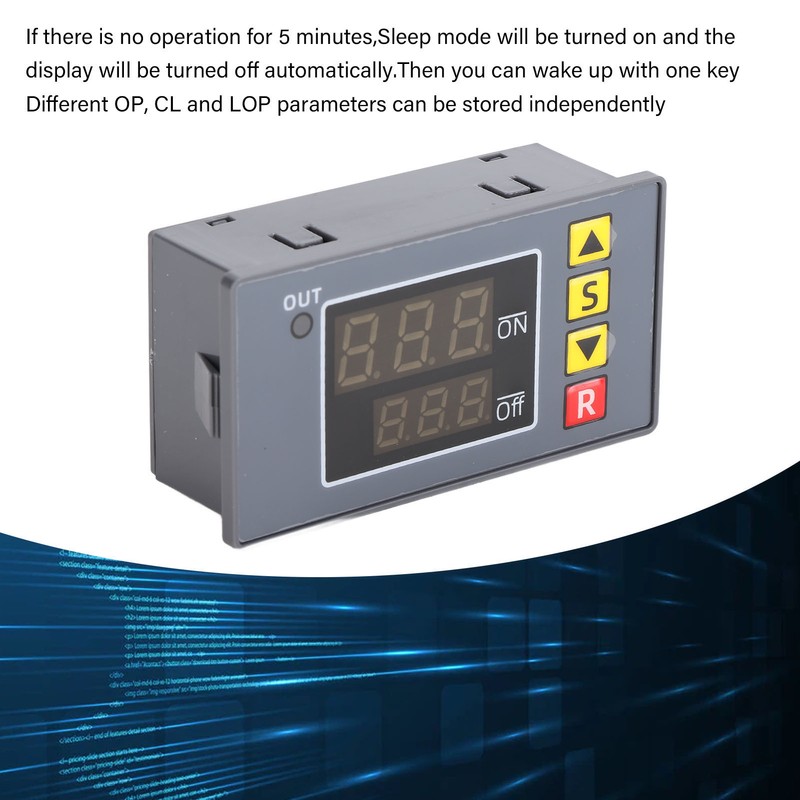 Timer Relay Large Screen OP CL LOP Parameters Independent Store