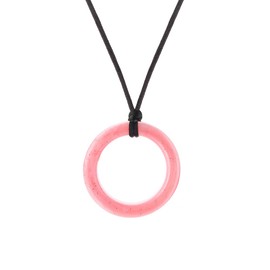 Chewigem Realm Ring Pink Sparkle Strong, Discreet, Chewable Necklace & Sensory Aid for Anxiety Reduction, Improved Focus & Calming Sensory