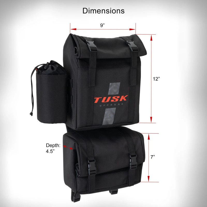 Tusk Trail Runner Zipperless ATV Off Road Fender Bag Black