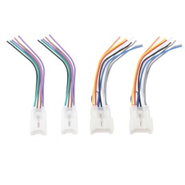 OTOTEC 2 Sets Car Radio Wiring Harness 10-Pin Plug 6-Pin Plug Compatible with Toyota 87-Up Power 4 Speakers Compatible with Scion