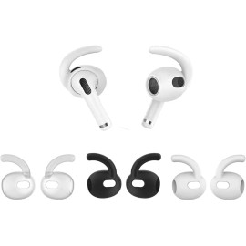 airpods 3 3 Pairs AirPods 3rd Generation Ear Hooks Anti Slip Covers (Black, White, Clear)