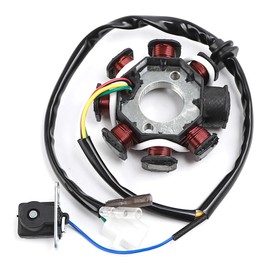 Mokuo 8 Poles Magneto Stator Made of Copper Includes Pickup Trigger Fit for Chinese GY6 4-Stroke 139QMA 139QMB 50cc Engine Scooter Moped ATV Go Kart Taotao Roketa Sunl,AC Tape