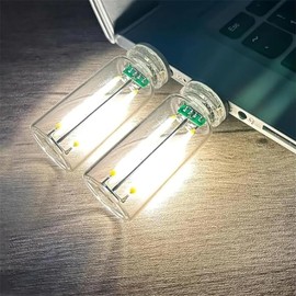 Illuminajdm Retro Inspired Interior Mood Lamps, USB Touch Night Light, Retro Inspired Interior Mood Lamps, USB Car LED Interior Lighting, Plug-in USB Automotive Interface Night Lamps (White)