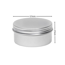 GYWHOOFT 16 Pieces Aluminium Travel Jar Round Box, Aluminium Travel Creams Round Empty Jar, Portable Cosmetic Jar with Screw Cap Sample Containers
