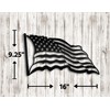 EST. FRONTIER Wave of Freedom: Wavy American Flag Steel Sign