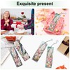 MVVMTOP 4pcs 5D Diamond Art Painting Bookmarks with Crystal Pendant,