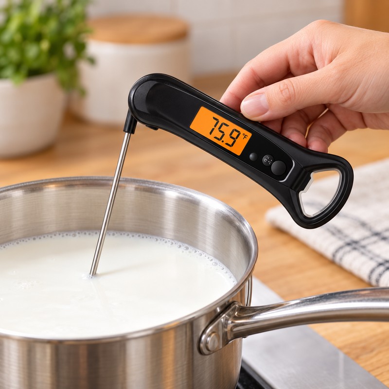 Digital Food Thermometer for Cooking & BBQ – Foldable Probe
