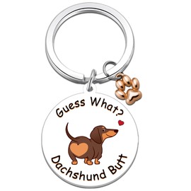 Uerifr Dachshund Gifts for Women Funny Dachshund Keychain Cute Weiner Dog Gifts Ideas Best Gift for Dog Lovers Pet Mom Dad