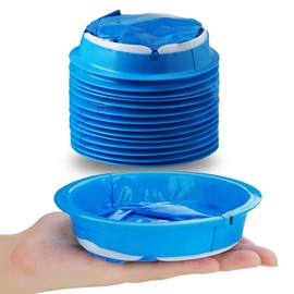 Valchoose 14 Pack Disposable Vomit Bags (Thick), Barf Bags 1000ML Blue, Morning Sickness Bags Hospital Grade Leaking Resistant