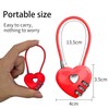 YAODHAOD 2 Pack Combination Lock, 3 Digit Heart Shaped Padlock
