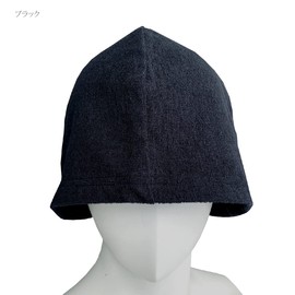 Mashure Sauna Hat Towel Knit Towel Hat Sauna Cap Sauna Hat Sauna Hat Made in Japan Thin (Black)