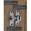 MeBantoo 90/180 Degree Flip Barn Door Lock, Protect Privacy -