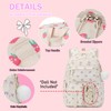 AUIVTY Corduroy Bow Backpack for Girls Teens School Bookbag with