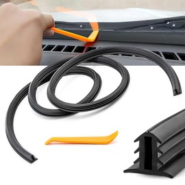 Ginhkok Dashboard Wind Noise Prevention Mold, Silent Prevention Tape, Reduces Gaps Wind, Vibration, Windshield Slit Strip, Quiet Interior, For Quiet Interiors, Just Pinch Between Door Edges, Cars