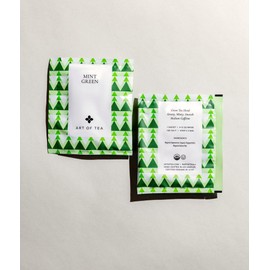 Art of Tea | Organic Mint Green Tea | 12 Count Pyramid Tea Bag Sachets | Spearmint Tea | Organic Peppermint Tea bags