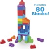 Mega Bloks Big Building Bag Toy Block Set (80 Blocks),