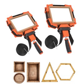 2 Packs Band Clamps Woodworking Straps with 4 Corner Claws, Woodworking Frame Clamp Strap Holder, Quick Release Band Clamp with 4M Nylon Straps for Adjustable Picture Frames