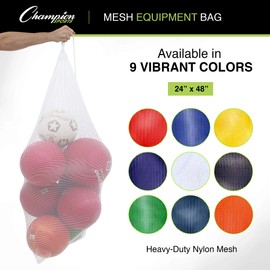 Champion Sports Mesh Equipment Bag, Purple, 24" x 48"