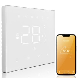 MIUCDA Smart Electric Thermostat WiFi, Electric Underfloor Heating Thermostat Digital Room Thermostat Compatible with Alexa, Google Home