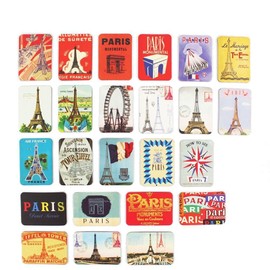 Refrigerator magnets set of 24 Paris Eiffel Tower souvenirs magnetic fridge magnet home decoration accessories arts paste crafts