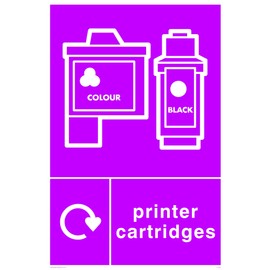 Viking Signs ij1432-a4p-3 m Recycling Printer Cartridges Sign, 3 mm Plastic Rigid, 300 mm H x 200 mm W