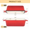 AILITOR 9x5 Enameled Cast Iron Loaf Pan with Lid -