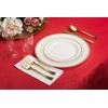 Flannel Backed Vinyl Tablecloths, Solid Color Premium Quality Waterproof Table