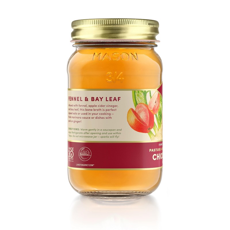 FOND Pasture-Raised Regenerative Chicken Bone Broth infused with Organic Fennel