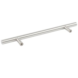 TRIXES 20x Stainless Steel T-Bar Handles with Screws, 200mm Wide - 128mm Centres, for Cupboards/Cabinets/Doors/Drawers, Kitchen Accessories