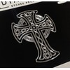 Silver Engraved Celtic Cross Car Tag Diamond Etched Vanity Front