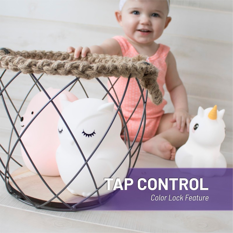 Lumipets Animal Kids Night Light, Junior Owl, Soft and Safe