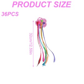 GXGM 36 Pack Hair Extensions Colorful Clips with Barrettes Hair Extensions for Girls Kids Hair Accessories Hair Bundles for Clip in Party Holiday Decoration Gifts