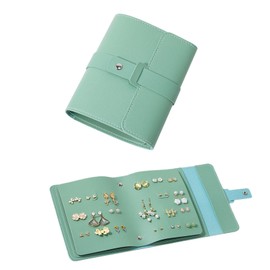 Earring Storage Earrings Folder Small Book Storage Bags Practical Stud Earrings Storages Travel Jewellery Box Jewellery Organiser Small Portable Waterproof PU Earring Cases Gift for Girls and Women