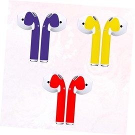 CAXUSD 3pairs Chic Wireless Earphone Stickers Dustproof Protective Stickers for Gold Purple Easy Installation Scratch-Resistant Design