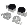 2 Pack Small Keepsake Box Elephant Shape Storage Container Metal