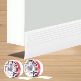 HKDZ Door Draught Excluder Door Draft Stopper, Door Bottom One Sided Seal Draft Blockers, Under Door Draft Stopper Seals Sweep Weather Stripping Soundproof for Interior／Exterior Doors, 100cm/2 Pack