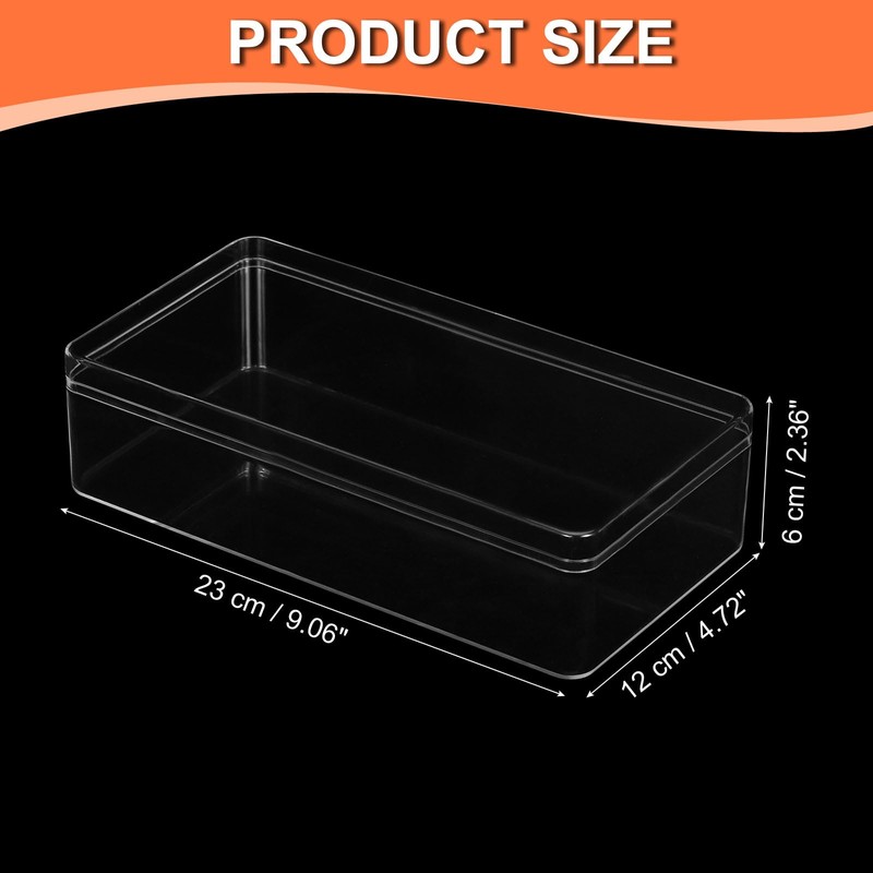 PATIKIL Acrylic Lid Box 23 x 12 x 6 cm